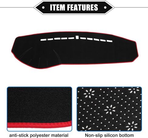 Dashboard Cover Compatible for Hyundai Sonata 2006-2008, Non-Slip Polyester Black Dash Cover Mat Dash Board Protector Cover in Saudi Arabia