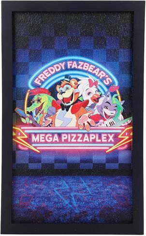 Bioworld Five Nights At Freddy's Freddy Fazbear's Mega Pizzaplex 11" X 18" Wall Frame in Saudi Arabia