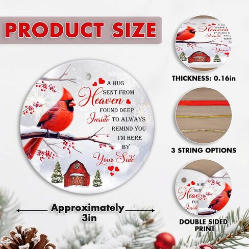 1pc 2 Side Printed We'll Be Friends Ceramic Ornament 2025, Heart-Shaped Christmas Tree, Cute Keepsake Decoration in Saudi Arabia