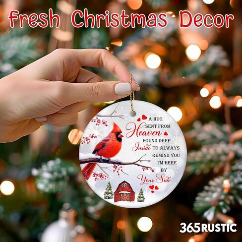 1pc 2 Side Printed We'll Be Friends Ceramic Ornament 2025, Heart-Shaped Christmas Tree, Cute Keepsake Decoration in Saudi Arabia