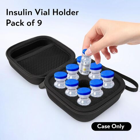 حالة تخزين حامل قارورة SmyV للثلاجة ، حالة حامي قارورة الأنسولين تناسب قارورة 10 مل u-100 ، 30 فتحات in Kuwait