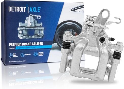 Detroit Axle - Rear Left Brake Caliper for Volkswagen Jetta Golf Passat Beetle Eos GTI A3 Quattro Driver Side Disc Brake Caliper with Bracket Replacement in Saudi Arabia