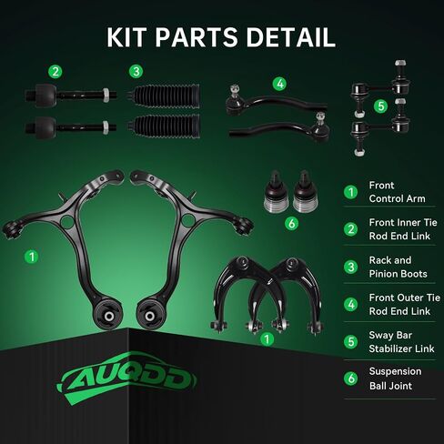 Front Upper Control Arm and Ball Joint Assembly Compatible With 2009-2014 Acura TL TSX /2008 2009 2010 2011 2012 Honda Accord AUQDD K620614 K620615 Left Right 2Pc Set Suspension in Saudi Arabia