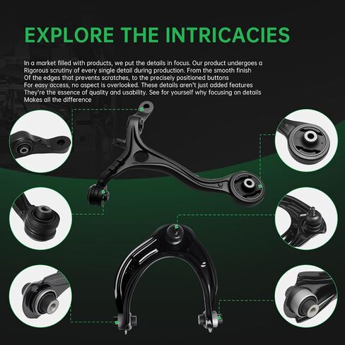Front Upper Control Arm and Ball Joint Assembly Compatible With 2009-2014 Acura TL TSX /2008 2009 2010 2011 2012 Honda Accord AUQDD K620614 K620615 Left Right 2Pc Set Suspension in Saudi Arabia