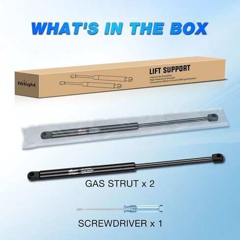 Nilight غطاء محرك السيارة دعامات رفع الغاز يدعم PM1050 لكزس is F، IS250، IS300، IS350 2006-2015 صدمات الربيع 18 بوصة، مجموعة قضيب 2 قطعة in Kuwait