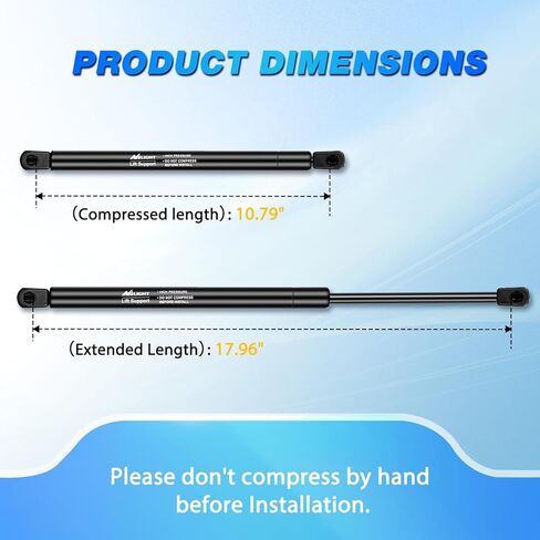 Nilight غطاء محرك السيارة دعامات رفع الغاز يدعم PM1050 لكزس is F، IS250، IS300، IS350 2006-2015 صدمات الربيع 18 بوصة، مجموعة قضيب 2 قطعة in Kuwait