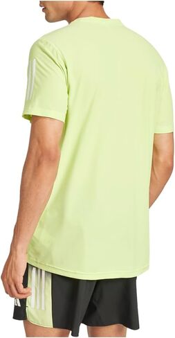adidas Mens Own The Run Climacool Colorblock Crew Neck Short Sleeve Athletic Casual Tops Casual - Black, Green in Saudi Arabia