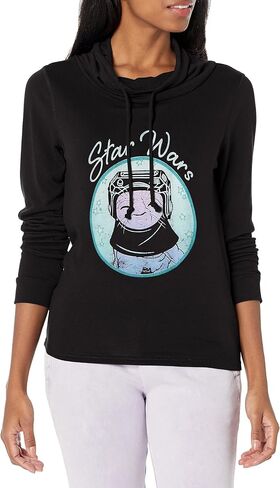 STAR WARS Rise of Skywalker Frik Cute Women's Cowl Neck Long Sleeve Knit Top in Saudi Arabia