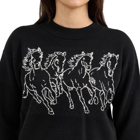 Wrangler Women's Black Sweater Crewneck in Saudi Arabia
