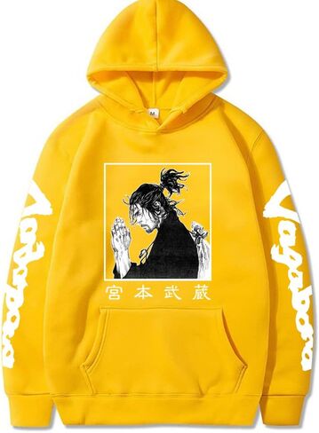 Manga Vagabond Musashi Miyamoto Hoodies Men Streetwear Winter Warm Harajuku in Saudi Arabia
