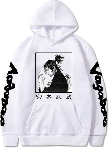 Manga Vagabond Musashi Miyamoto Hoodies Men Streetwear Winter Warm Harajuku in Saudi Arabia