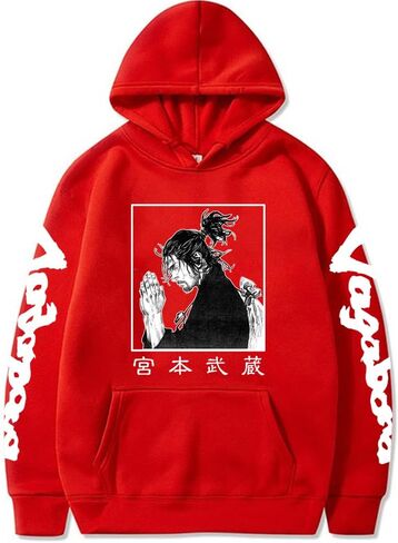 Manga Vagabond Musashi Miyamoto Hoodies Men Streetwear Winter Warm Harajuku in Saudi Arabia