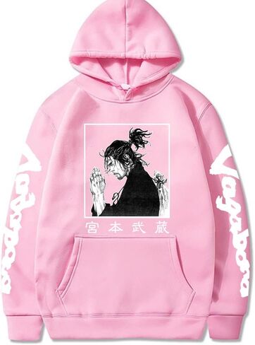Manga Vagabond Musashi Miyamoto Hoodies Men Streetwear Winter Warm Harajuku in Saudi Arabia