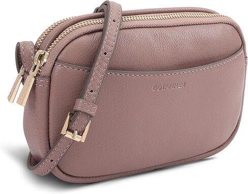 Genuine Leather Double Zipper Small Crossbody Bag for Women with an Adjustable Strap in Saudi Arabia