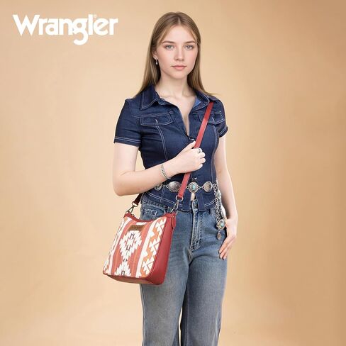 Wrangler Chenille Shoulder Bag for Women Western Women's Crossbody bags Aztec Top-handle Bags in Saudi Arabia