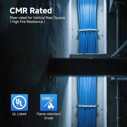 مسائل الكابلات [مدرجة في قائمة UL] كابل إيثرنت داخلي بسرعة 10 جيجابت في الثانية (CMR) 23AWG نحاسي عاري Cat6 بطول 500 قدم (مخزن كابل إيثرنت Cat 6، صندوق كابل إيثرنت، مجموعة كابل إيثرنت Cat 6) باللون الأزرق in Saudi Arabia