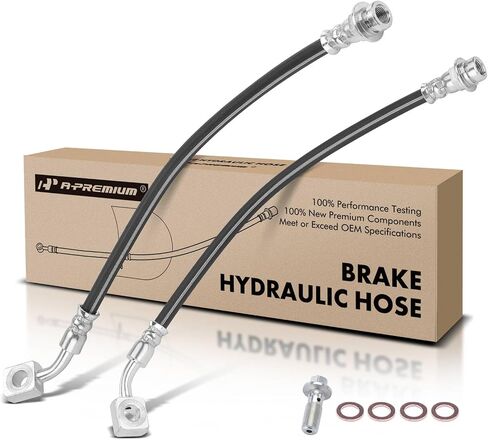 A-Premium Front Driver and Passenger Brake Hydraulic Hoses Compatible with Select Chevy and GMC Models - Colorado 2015-2018, Canyon 2015-2018 - Replace# 23153329, 23153330 (Pack of 2) in Saudi Arabia
