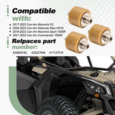 3 Set Secondary Clutch Roller Kit Fits for Can-Am 2017-2023 Maverick X3 2020-2022 Defender Max HD10 2019-2022 Maverick Sport 2021-2022 Commander 1000R Replace 420629192 420227946 417127016 in Saudi Arabia