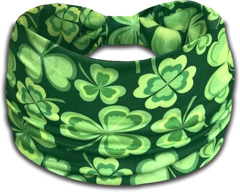 Boho Chic Twist Headband, Green Floral Print, Moisture Wicking, Stretchy in Saudi Arabia