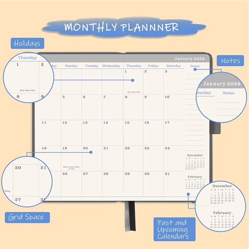 مخطط شهري 2024-2025 - مخطط شهري مع علامات تبويب وجيب، مارس 2024 - ديسمبر 2025، 8.5 بوصة × 11 بوصة، 2024-2025 مخطط شهري مع جهات اتصال وجيب خلفي، ربط بسلك مزدوج - حبر مائي وردي in Kuwait