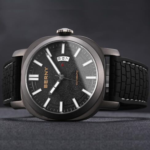 BERNY Men's Japanese Automatic Mechanical Watch, Self Winding Watches, Water Proof 10ATM, Sapphire Glass Scratch Resistant, Super Luminous with Date(No Battery Required) in Saudi Arabia