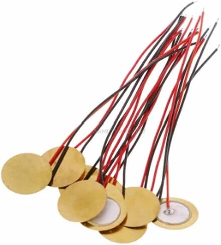 20PCS 15mm Piezoelectric Piezo Ceramic Wafer Plate Sounder Sensor with Wire Piezo buzzers in Saudi Arabia