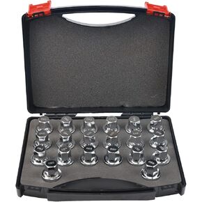 20 قطعة مفتاح قفل العجلة مجموعة أدوات إزالة الصواميل مكافحة سرقة المسمار صامولة عروة مجموعة مقابس يناسب BMW 1 3 4 5 6 7 سلسلة in Kuwait