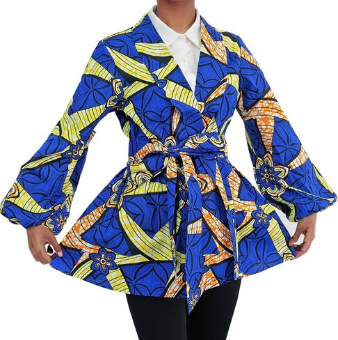 قميص نسائي أفريقي Dashiki Batik Top Kente ملابس مطبوعة بالشمع القطني بأكمام طويلة بلوزة أنقرة تونك in Kuwait