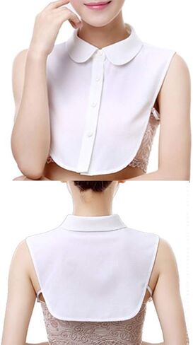 REDODECO Fake Collar Detachable Dickey Faux Blouse False Collar Half Shirts for Girls Women Female in Saudi Arabia