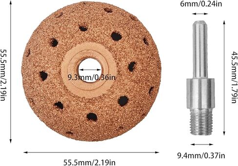 BT-M122a Buffing Wheel Kit for Tire Repair Dia. 2 1/2"(63 mm) 60 Grit 2 pcs/kit with Quick Change Adapter in Kuwait
