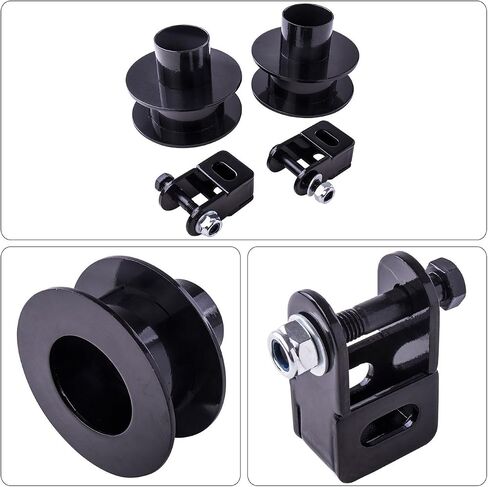 AJP Distributors 3.5" 3.5 Inch Front Leveling Lift Kit Spacers w/Shock Extender Black Compatible/Replacement For F250 F350 Super Duty 4X4 4WD 05 06 07 08 09 10 11 12 13 14 15 16 17 18 19 20 21 22 23 in Saudi Arabia