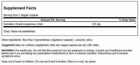 Swanson Soy-Free Genistein - Plant-Based Natural Supplement for Women - Comfort & Balance - (60 Veggie Capsules, 125mg Each) in Saudi Arabia