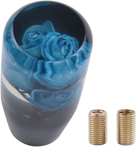Universal 10CM JDM Clear Blue Real Flowers Manual Car Gear Stick Shift Knob in Saudi Arabia