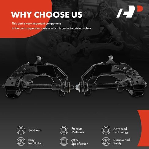 A-Premium 2 × ذراع التحكم العلوي الأمامي، مع وصلة كروية وبطانة، متوافق مع Toyota 4Runner 1986-1995، Pickup 1986-1995، T100 1993-1998، 4WD in Saudi Arabia