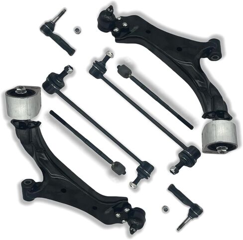 10 قطع من ذراع التحكم الأمامي السفلي Sway Bar End Link الخارجي لقضيب التعادل مع مجموعة وصلة كروية مناسبة لشفروليه 2010 2011 2012 2013 2014 2015 2016 2017 Equinox، لـ GMC 10-17 Terrain 524-157 524-158 in Saudi Arabia