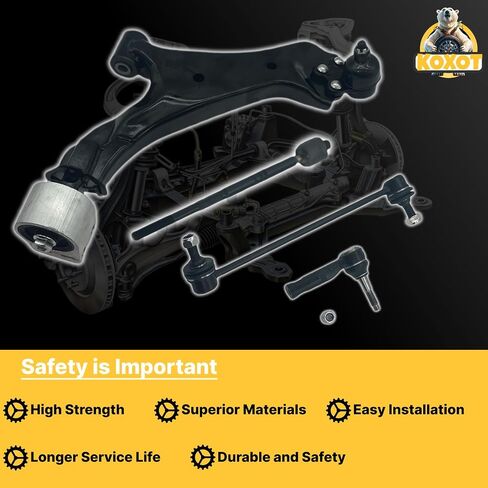 10 قطع من ذراع التحكم الأمامي السفلي Sway Bar End Link الخارجي لقضيب التعادل مع مجموعة وصلة كروية مناسبة لشفروليه 2010 2011 2012 2013 2014 2015 2016 2017 Equinox، لـ GMC 10-17 Terrain 524-157 524-158 in Saudi Arabia