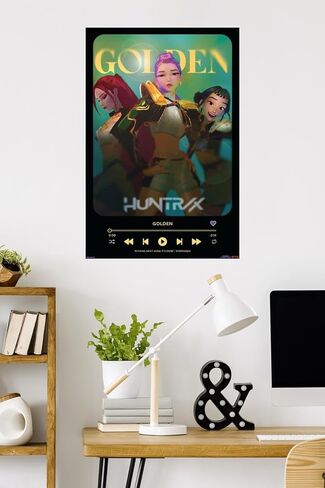 Netflix KPop Demon Hunters (2025) - ملصق حائط لقائمة التشغيل الذهبية، مقاس 34 بوصة × 22.4 عرض، إصدار غير مؤطر in Saudi Arabia