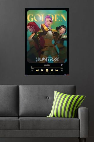 Netflix KPop Demon Hunters (2025) - ملصق حائط لقائمة التشغيل الذهبية، مقاس 34 بوصة × 22.4 عرض، إصدار غير مؤطر in Saudi Arabia