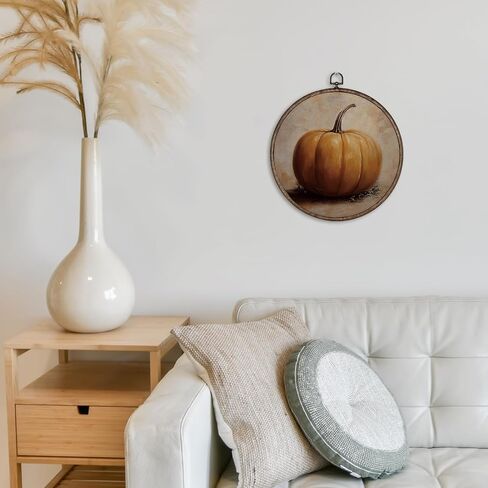 GWFSJYU Vintage Ghost Halloween Framed Wall Art, Ghost Halloween Decor, Gothic Fall Pumpkin Round Canvas Prints Wall Art, Dark Academia Cute Ghosts Hanging Decor for Gallery Bathroom Living Room, 10x10inch in Saudi Arabia