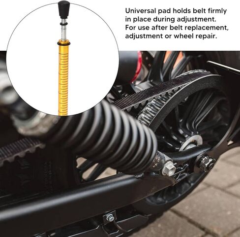 Motorcycle Belt Tension Gauge, Adjustable 10 Lbs Belt Tensioner Tool with L Shape Pad, Universal Metal Motorcycle Belt Tension Tool Replacement for Secondary Drive Belts in Saudi Arabia