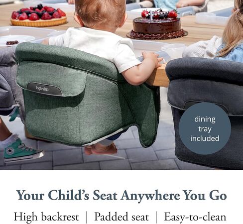 كرسي طاولة سريع من Inglesina - مزيج من الصنوبر الأخضر + صينية طعام سريعة - كرسي مرتفع محمول للأطفال الصغار الرضع، من 6 إلى 36 شهرًا - يناسب الطاولات من 0.8 بوصة إلى 3.5 بوصة - تصميم قابل للطي - تتضمن حقيبة حمل in Kuwait
