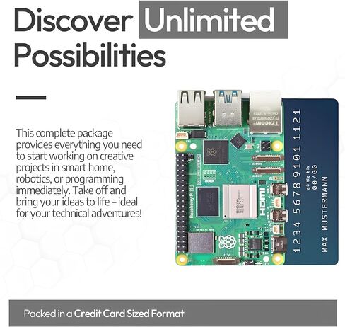 راسبيري باي 5 8 جيجا بايت للمبتدئين | 64 جيجا بايت مايكرو اس دي | مصدر طاقة رسمي بقدرة 27 وات | القضية الرسمية مع مروحة | كابل مايكرو اتش دي ام اي 4K بطول 1 متر | مبادل حراري من الألومنيوم in Kuwait