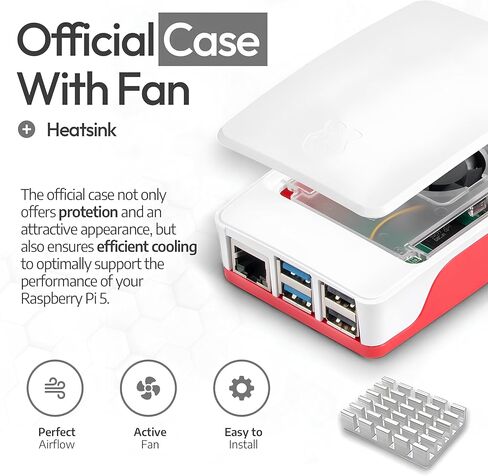 راسبيري باي 5 8 جيجا بايت للمبتدئين | 64 جيجا بايت مايكرو اس دي | مصدر طاقة رسمي بقدرة 27 وات | القضية الرسمية مع مروحة | كابل مايكرو اتش دي ام اي 4K بطول 1 متر | مبادل حراري من الألومنيوم in Kuwait