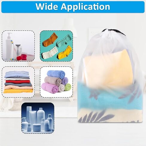 10PC Shoe Bags for Travel, 15.7" x 11.8", Portable Clear Shoe Storage, Drawstring Closure, Waterproof,Dustproof, for Men Women in Saudi Arabia