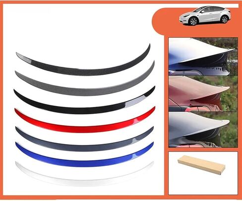 متوافق مع Tesla Model 3 Y Trunk Spoiler Lip من ألياف الكربون ABS جناح سبويلر ملحقات تصفيف السيارة تغيير إصدار الأداء 2023 (اللون: الموديل Y Blue) in Saudi Arabia