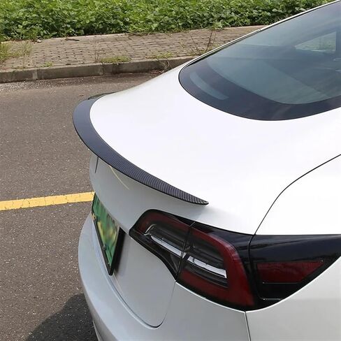 متوافق مع Tesla Model 3 Y Trunk Spoiler Lip من ألياف الكربون ABS جناح سبويلر ملحقات تصفيف السيارة تغيير إصدار الأداء 2023 (اللون: الموديل Y Blue) in Saudi Arabia