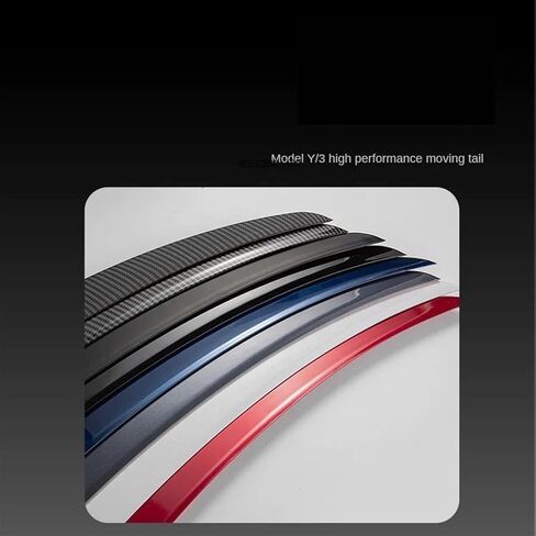 متوافق مع Tesla Model 3 Y Trunk Spoiler Lip من ألياف الكربون ABS جناح سبويلر ملحقات تصفيف السيارة تغيير إصدار الأداء 2023 (اللون: الموديل Y Blue) in Saudi Arabia