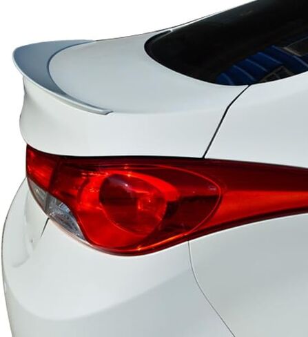 Trunk Spoiler Compatible with 2010-2015 Hyundai Elantra, Factory Style Unpainted ABS Added On Lip Wing by IKON MOTORSPORTS, 2010 2011 2012 2013 2014 2015 in Kuwait