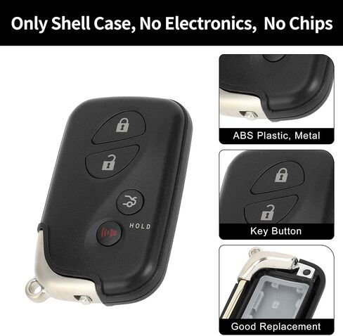 X AUTOHAUX Key Shell Case Keyless Entry Remote Key Fob Replacement Case for Lexus IS250 2006-2013 for Lexus RX350 2010-2015 4 Buttons HYQ14ACX HYQ14AEM in Saudi Arabia