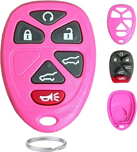 Replacement for Chevy Suburban Tahoe Traverse GMC Yukon XL Keyless Entry Remote Smart Keys Case (6-Button-Pink) in Saudi Arabia